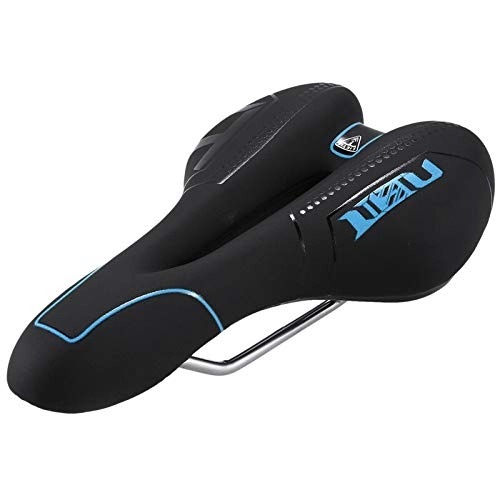 Sièges VTT : QXLXL Selle vélo Confortable et Souple Coussin Respirant VTT VTT Selle Skidproof Silicone vélo siège (Color : Blue)