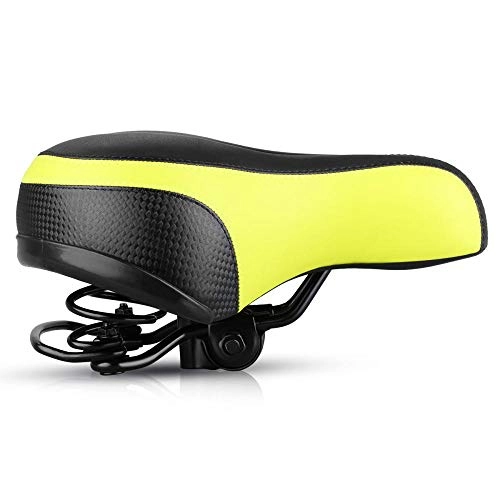 Sièges VTT : Selle de vélo Mountain Bike Saddle Bike Cushion New Big Ass Saddle Suspension Ball Model-Black Yellow