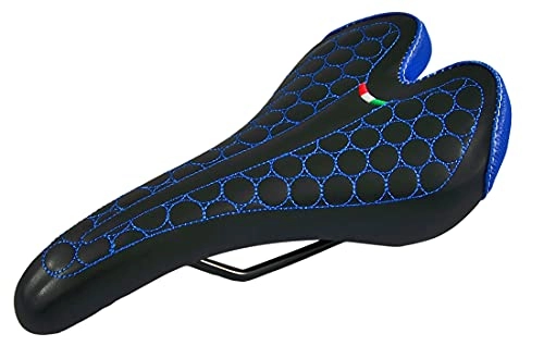 Sièges VTT : Selle Montegrappa FatBike SM 4010 Selle de vélo unisexe en 6 couleurs Fabriqué en Italie Noir / bleu