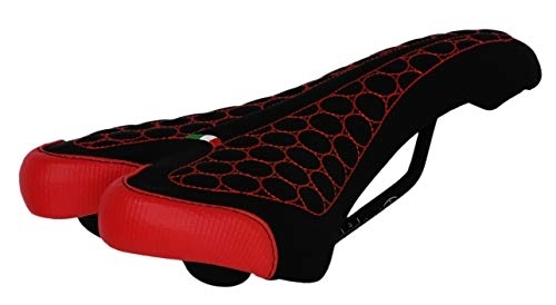 Sièges VTT : Selle Montegrappa FatBike SM 4010 Selle de vélo unisexe en 6 couleurs Fabriqué en Italie Noir / rouge