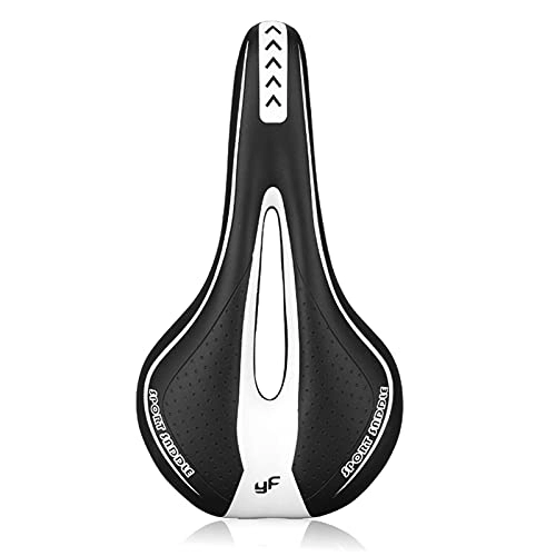 Sièges VTT : Selle Velo Bicyclette VTT Saddle Cushion Bicycle Hollow Saddle Cycling Road Mountain Bike siège Bicycle Accessoires Selle VTT (Color : Black White)