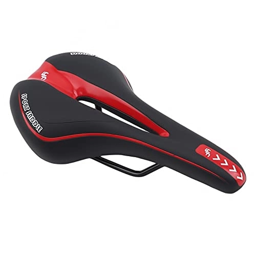 Sièges VTT : Selle Velo Bicyclette VTT Saddle Cushion Bicycle Hollow Saddle Cycling Road Mountain Bike siège Bicycle Accessoires Selles VTT (Color : Black Red)