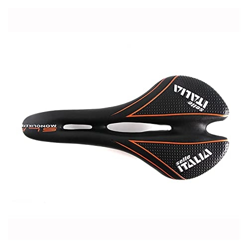 Sièges VTT : Selle à vélo Selle de vélo de vélo de VTT Selle à vélo Ultra-léger Ergonomique Confortable Wave Road Selle Selle Selle Vélo Cyclisme (Color : Black Orange)