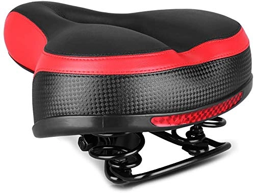 Sièges VTT : SGerste Coussin de selle de vélo en gel imperméable pour femme et homme Compatible avec VTT, VTT, vélo de route / vélo de route, vélo d’exercice – Rouge