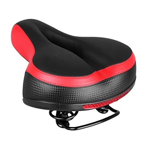 Sièges VTT : VORCOOL Selle de vélo réfléchissante absorbante et confortable pour VTT - Rouge