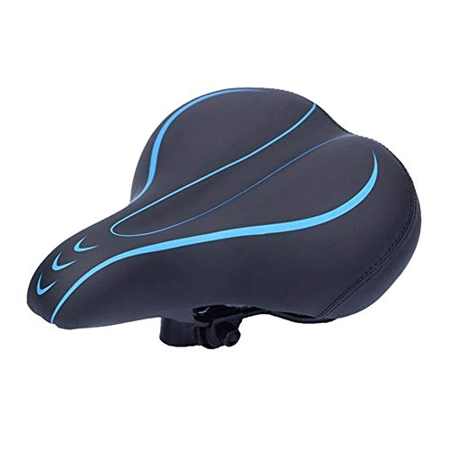 Sièges VTT : XGLXX Selle Velo Vélo Haute élastique Selle antichocs vélo Coussin Pad Confortable Selle de vélo Selle Route VTT 1pc Selle VTT (Color : Black Blue)