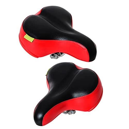 Asientos de bicicleta de montaña : Abaodam Almohadilla de repuesto para sillín de bicicleta, almohadilla de absorción para bicicleta de carretera, montaña, color negro y rojo
