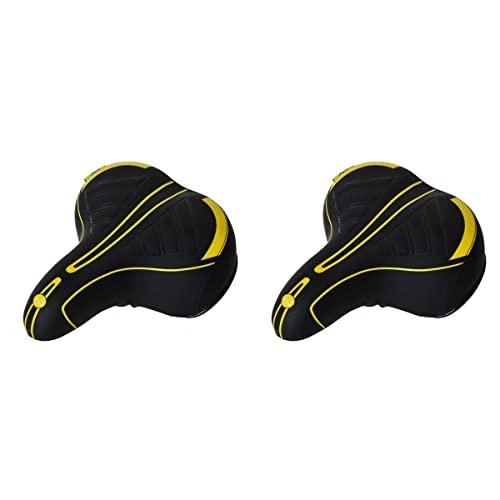 Asientos de bicicleta de montaña : ABOOFAN 2 piezas de primavera de alta elasticidad silla de montar amortiguador cómodo asiento para hombre mujer (primavera amarilla negra)