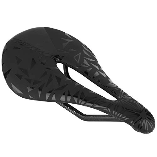 Asientos de bicicleta de montaña : Accesorio de ciclismo para sillín de bicicleta de montaña Shock (negro) con diseño de estructura completamente ahuecada(black, 143mm)