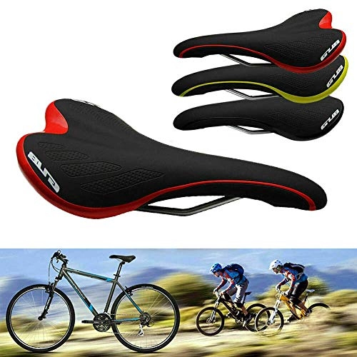 Asientos de bicicleta de montaña : AUTOKS Sillines de Bicicleta - Sillines de Bicicleta de montaña Ciclo MTB Cojn de Bicicleta Sports Soft Cushions Gel Pad Seat (Rojo)