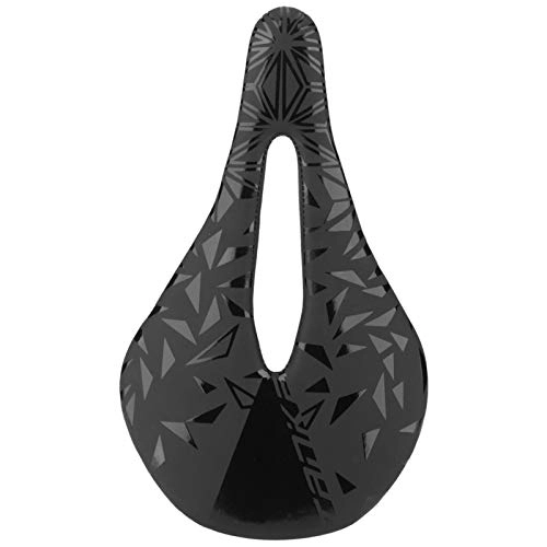 Asientos de bicicleta de montaña : Cojín de sillín de bicicleta impermeable elástico negro de calidad, adecuado para bicicleta de carretera(black, 143mm)