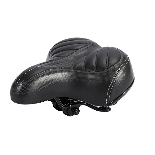Asientos de bicicleta de montaña : Fdit Sillín de bicicleta universal Extra Wide Comfy amortiguado, asiento acolchado suave para bicicletas