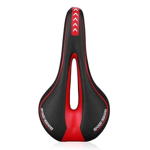 Asientos de bicicleta de montaña : FIQARO Sillin Bicicleta MontañA, Sillin Bicicleta MTB Bicicleta de montaña Ciclismo Espesado Extra Comodidad Ultra Suave Silicona 3D Gel Pad Funda de cojín Asiento de Bicicleta (Color : Black Red)