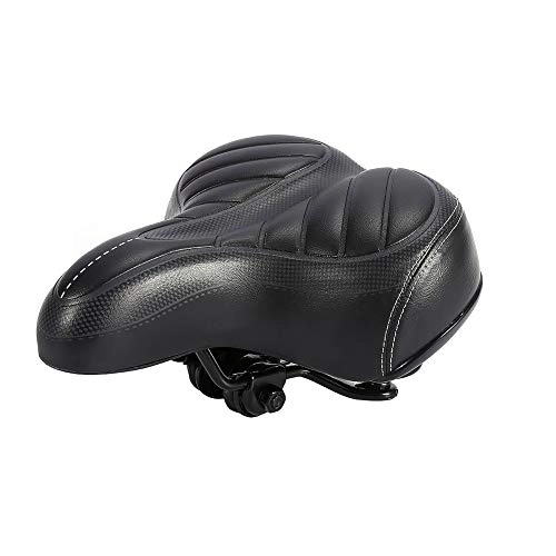 Asientos de bicicleta de montaña : GOTOTOP - Sillín de bicicleta de gel para bicicleta (ancho, cómodo), color negro