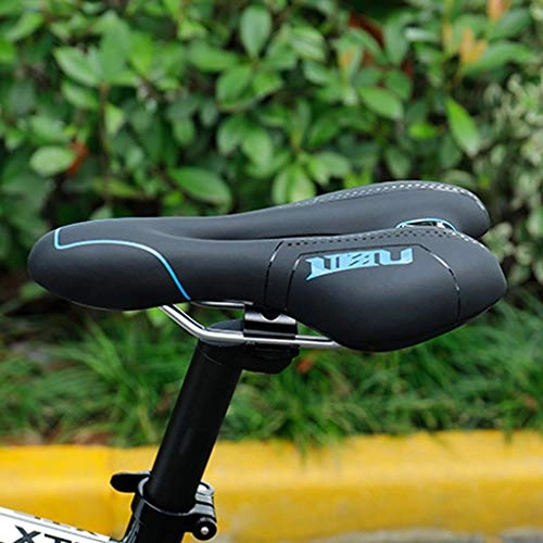 Asientos de bicicleta de montaña : Hunpta@ - Sillín para bicicleta de montaña suave, resistente al agua, accesorio para bicicleta (azul)
