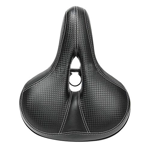 Asientos de bicicleta de montaña : LSSJJ Saddle, Wide Bike Saddle Seat, Bike Seat Cushion for Indoor or Outdoor Cycle Tri RoadCushion Fitting Riding Equipment Soft and Sturdy Cycling Accessories