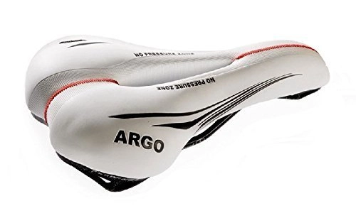 Asientos de bicicleta de montaña : Montegrappa "Argo" Silln antiprosttico Ideal para bicicleta de montaña, hbrida, pin fijo, color blanco