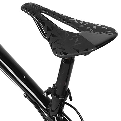 Asientos de bicicleta de montaña : Sillín de asiento hueco de bicicleta de fibra de carbono Sillín de bicicleta de montaña Ciclismo y senderismo con diseño de estructura completamente ahuecada(black, 143mm)