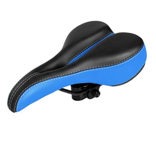 Asientos de bicicleta de montaña : Sillín de Bicicleta, 1 Pieza Asiento de sillín de Bicicleta Diseño Hueco Cuero Suave Transpirable for Bicicleta Almohadilla de sillín de Bicicleta Azul