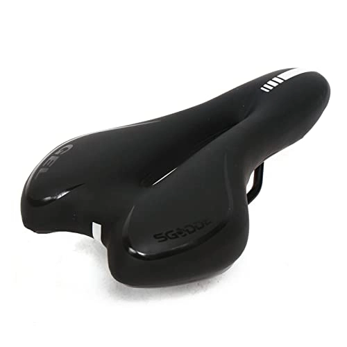 Asientos de bicicleta de montaña : Sillín de bicicleta de montaña unisex con funda de confort y asiento cómodo, color negro