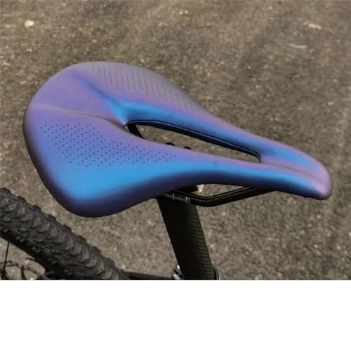 Asientos de bicicleta de montaña : Sillín de carbono para bicicleta de carretera MTB para hombre, sillín de ciclismo Trail Comfort Races Seat 240 x 143 / 155 mm, azul 155 mm