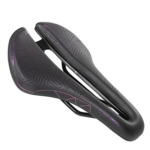 Asientos de bicicleta de montaña : Soyeacrg Sillín de Bicicleta de Espuma viscoelástica para Hombres y Mujeres, cojín Impermeable Transpirable para Bicicletas de Ejercicio MTB WTB BMX, Ciclismo Interior y Exterior, Purple