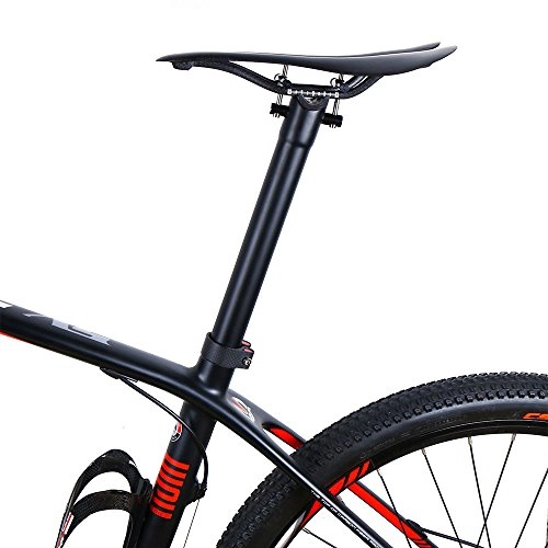 Asientos de bicicleta de montaña : Super ligero de fibra de carbono bicicleta silln silln para bicicleta de carretera de montaña 3K Full Carbon silln MTB carbono bicicleta asiento, Matte