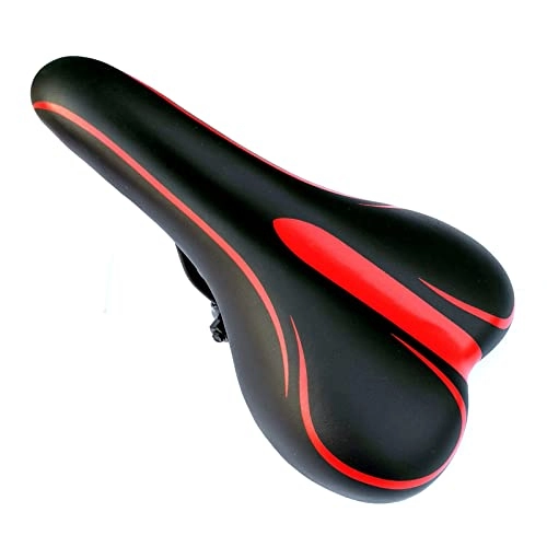 Asientos de bicicleta de montaña : XQxiqi689sy Sillín de bicicleta flexible de repuesto transpirable compatible con bicicleta de montaña rojo