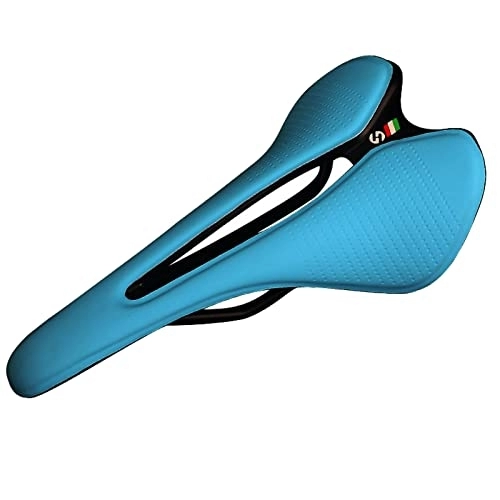 Asientos de bicicleta de montaña : YouLpoet Sillín de Bicicleta de montaña Sillines ergonómicos Diseño Hueco Transpirable Cómodo Asiento de Bicicleta Arco de Acero, Azul