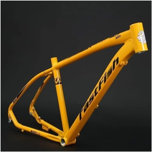 Cuadros de bicicleta de montaña : BUNIQ 29er MTB Marco de aleación de Aluminio Hardtail Mountain Bike Frame 17 '' XC Freno de Disco Marco rígido QR 135 mm, con Auriculares (Color : Giallo, Size : 29x17'')