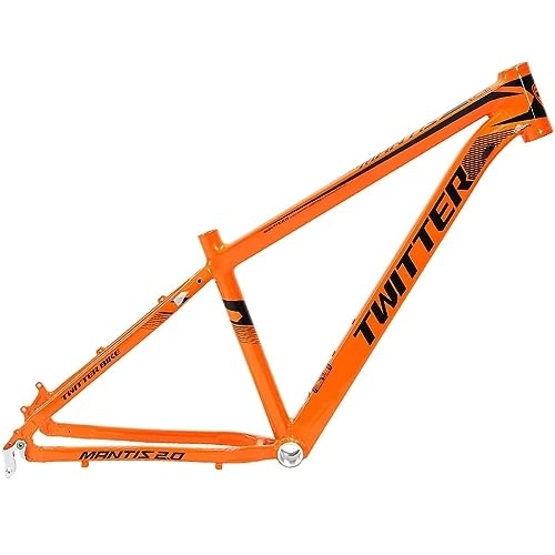 Cuadros de bicicleta de montaña : Cuadro De Bicicleta De Montaña 27, 5 " / 29" 15, 5 '' 17 '' 19 '' Fram De Aleación De Aluminio Freno De Disco De Bicicleta De Montaña De Cola Dura QR 9x135 Mm (Color : Orange, Size : 27.5x17'')