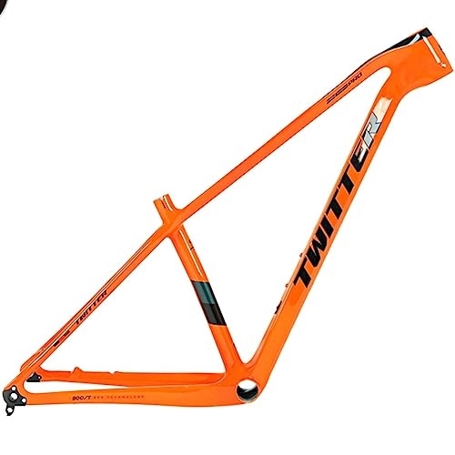 Cuadros de bicicleta de montaña : Cuadro De Bicicleta Montaña Fibra Carbono T900 29er 142mm / 148mm Cuadro Bicicleta Montaña Boost 15 ''17'' 19 ''BB92 Marco Bicicleta Freno Disco Enrutamiento Interno ( Color : Orange , Size : 29x19'' )