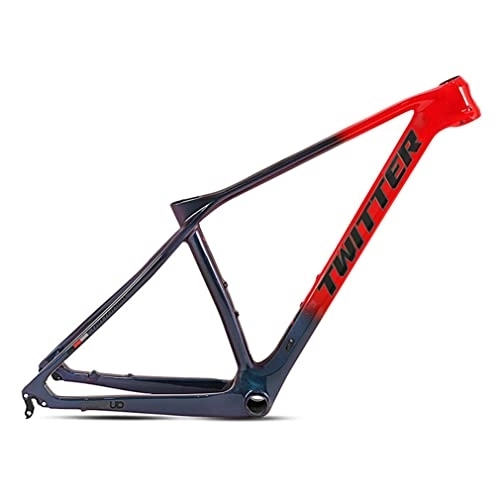 Cuadros de bicicleta de montaña : Cuadro MTB Carbono 27.5 / 29 Pulgadas Bicicleta De Montaña XC Cuadro 15'' / 17'' / 19'' Freno De Disco Cambio De Color Cuadro Liberación Rápida 135mm, para 27.5'' / 29'' Ruedas ( Color : Red , Size : 29x17'' )