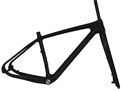 Cuadros de bicicleta de montaña : Flyxii Full Carbon 3K Matt 29er MTB Bicicleta de montaña bicicleta Frame 15.5+ Tenedor