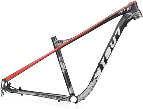 Cuadros de bicicleta de montaña : InLiMa 29er Frame XC Hardtail Mountain Bike Frame 17'' Aleación de Aluminio Freno de Disco Marco Rígido 135mm QR 12 * 142mm Eje Pasante Intercambiable (Color: Rojo, Tamaño: 29 * 17'')