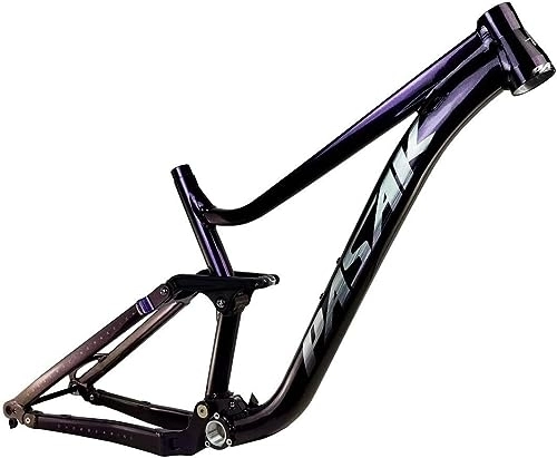 Cuadros de bicicleta de montaña : InLiMa Frame 27.5er / 29er Marco de suspensión de bicicleta de montaña 16'' / 18'' DH / XC / AM Marco de freno de disco Boost Thru Axle 148mm (Tamaño: 29 * 16'') (Color: Púrpura, Tamaño: 16")