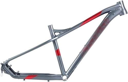 Cuadros de bicicleta de montaña : InLiMa Marco 27.5er Hardtail Mountain Bike Frame 16'' Freno de disco Marco rígido QR 135mm XC, con gancho trasero (Color: Negro, Tamaño: 27.5x16'') (Color: Titanio, Tamaño: 27.5x16'')
