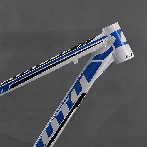 Cuadros de bicicleta de montaña : InLiMa Marco de bicicleta de montaña de 18 pulgadas de aleación de aluminio freno MTB marco QR 135 mm XC (Color: Azul, Tamaño: 27.5 x 18 pulgadas) (Color: Blanco+azul, Tamaño: 27.5 x 18 pulgadas)