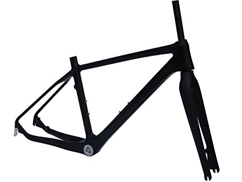 Cuadros de bicicleta de montaña : Mate de carbono MTB bicicleta de montaña Marco (para BSA) 18 "+ Tenedor