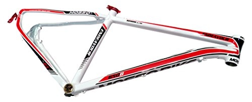 Cuadros de bicicleta de montaña : Mosso MTB 7519 XC - Cuadro, Color Blanco / Rojo, Talla 16