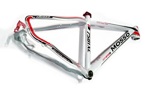 Cuadros de bicicleta de montaña : Mosso MTB 7581 XC - Cuadro, Color Blanco / Rojo, Talla 16
