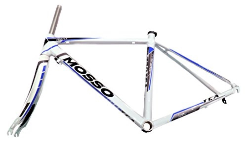 Cuadros de bicicleta de montaña : Mosso Road 720TCA - Cuadro, Color Blanco / Azul, Talla 45"