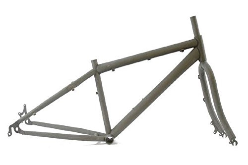 Cuadros de bicicleta de montaña : Ridewell Bike Kit Cadre avec fourche Fat Bike 24" Acier brut (Fat Bike) / Frame set fork with Fat Bike 24" (steel raw Fat Bike)