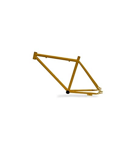 Cuadros de bicicleta de montaña : Riscko 001l Cuadro Bicicleta Personalizada Fixie Talla L Amarillo