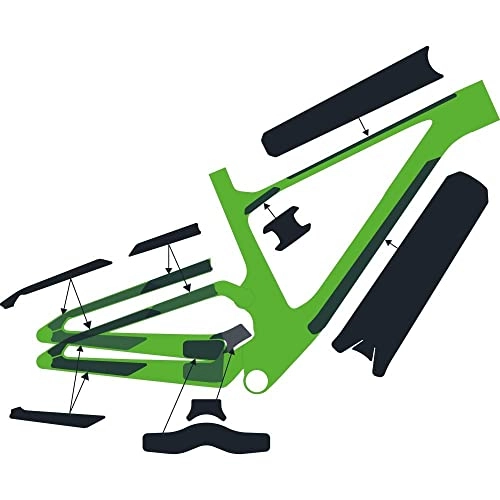 Cuadros de bicicleta de montaña : Syncros Spark Carbon - Juego de láminas protectoras para marcos de bicicleta, color transparente mate