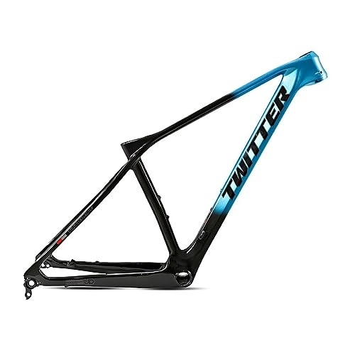 Cuadros de bicicleta de montaña : TANGIST Cuadro Bicicleta Montaña Cuadro Bicicleta Fibra Carbono Versión De Eje Barril Montaje Freno Disco Oculto Accesorios De Cuadro De Bicicleta MTB (Color : Blue, Size : 19x29inch)