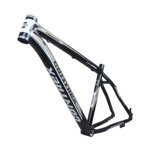 Cuadros de bicicleta de montaña : ZFF Cuadro MTB 17'' Aleación De Aluminio 26er Bicicleta De Montaña Cuadro Freno De Disco QR 135MM Enrutamiento Interno 1750g (Color : Black Gold, Size : 17'')