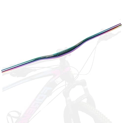 Manillares de bicicleta de montaña : DFNBVDRR Manillar De Bicicleta De Montaña De Aleación De Aluminio 31.8mm Manillar Riser Mountain Bike Ultraligero 800mm Barra Extra Larga Rise 25mm (Color : Colorful, Size : 800mm)
