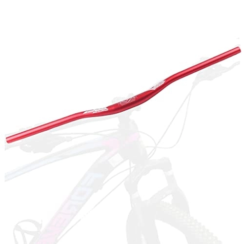 Manillares de bicicleta de montaña : DFNBVDRR Manillar De Bicicleta De Montaña De Aleación De Aluminio 31.8mm Manillar Riser Mountain Bike Ultraligero 800mm Barra Extra Larga Rise 25mm (Color : Red, Size : 800mm)