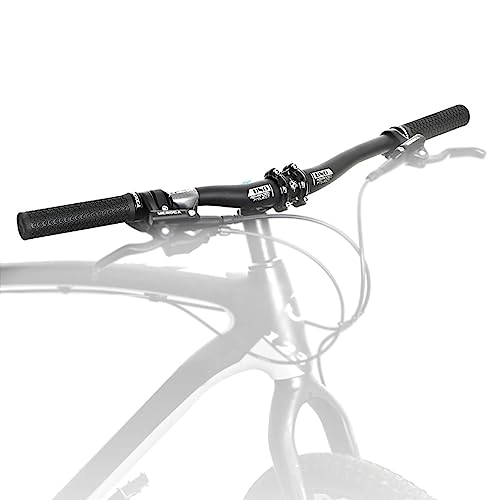 Manillares de bicicleta de montaña : DFNBVDRR Manillar MTB 31, 8mm Manillar De Bicicleta De Montaña 640 / 680 / 720 / 740mm Barra Elevadora Extra Larga Manillar De Aleación De Aluminio (Color : Black, Size : 740mm)